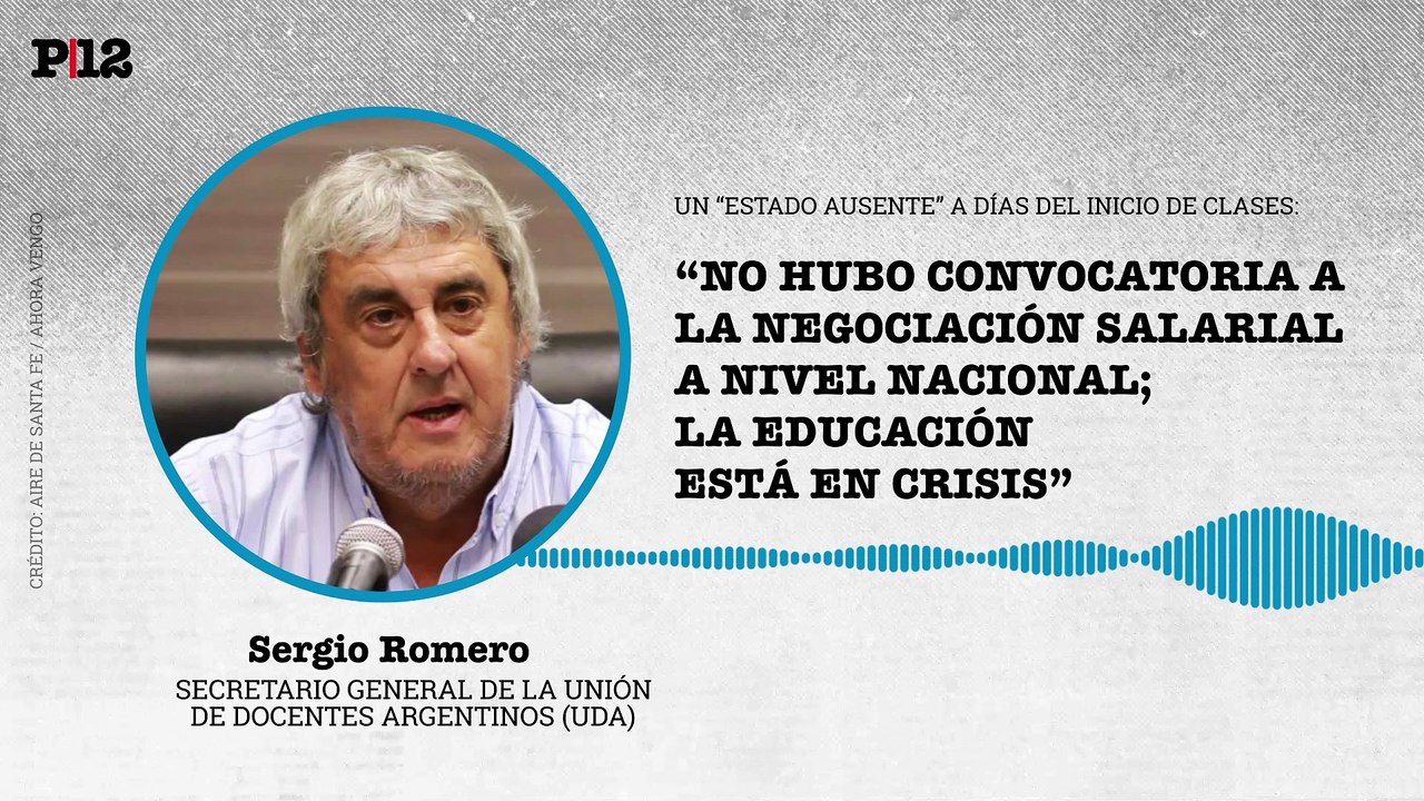 Romero (UDA) confirmó el paro general de docentes y adelantó la creación de una mesa de diálogo con Pettovello y Torrendell