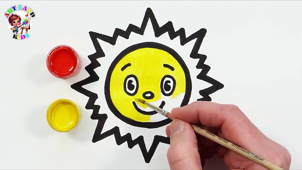 ☀️ Cute Smiling Sun Drawing & Coloring for Kids 🌞✨