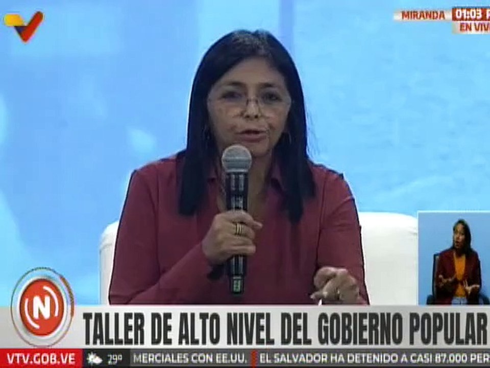 Vpdta. Delcy Rodríguez: Las 7T quieren hacer de Venezuela una gran potencia orientada al desarrollo