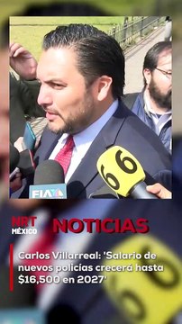 El alcalde Carlos Villarreal anunció que los nuevos policías egresados recibirán un salario inicial de $12,500 pesos en su primer año de servicio, con incrementos progresivos hasta $16,500 pesos en 2027