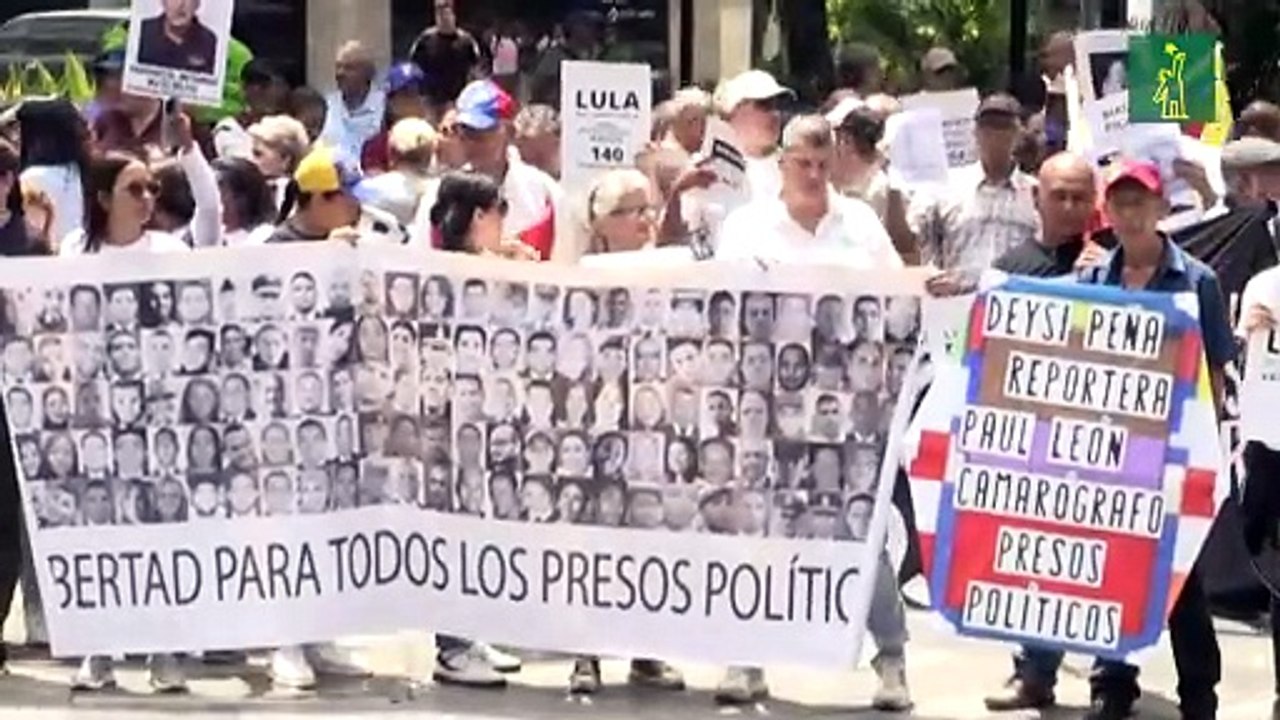 Marcha en Venezuela para pedir a Lula que interceda en liberación de "presos políticos"