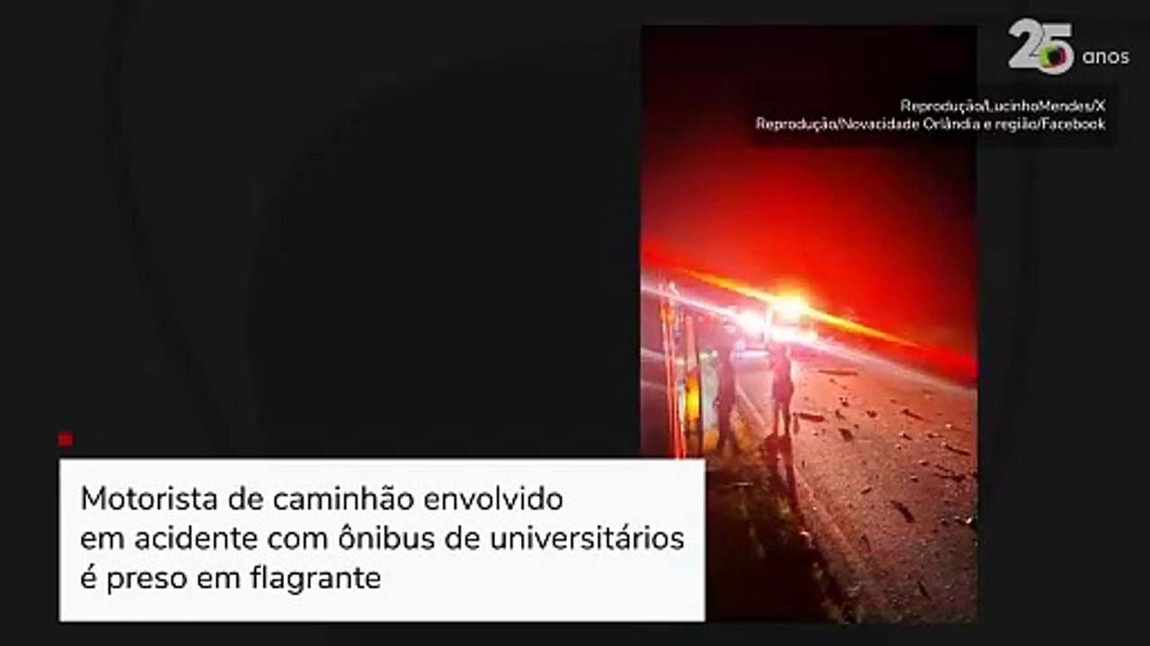 Motorista de caminhão envolvido em acidente com ônibus de universitários é preso em flagrante