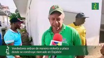 Vendedores entran de manera violenta a plaza donde se construye mercado en Dajabón
