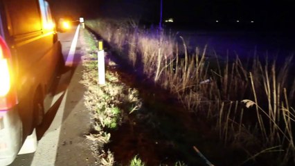 Corte Centrale, perde il controllo ed esce di strada