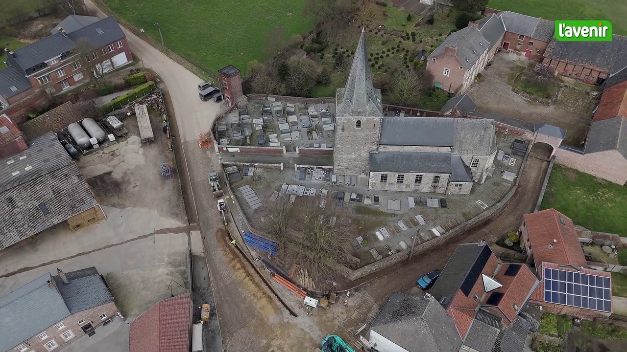 Le Brabant wallon vu du ciel :  Le village de Marilles tout à l’Est du Brabant wallon