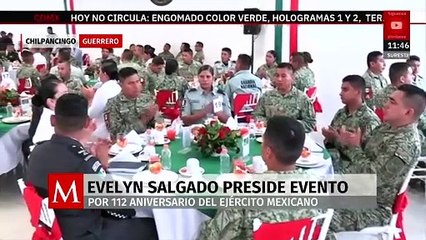 Evelyn Salgado celebra 112 aniversario del Ejército en Guerrero