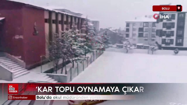 Bolu'da okul müdüründen yürek ısıtan anons