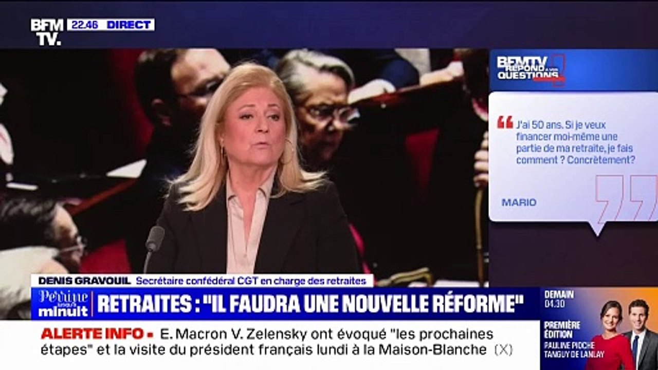 Retraites: "Si on a de l'argent à mettre dans un système, il faut le mettre dans un système par répartition", estime Denis Gravouil (CGT)