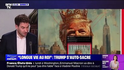 L'ŒIL DE RAPHAËL - "Longue vie au roi": Donald Trump s'auto-sacre dans une fausse Une du Time Magazine