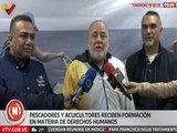 Caracas | Pescadores y acuicultores fueron capacitado en materia de derechos humanos