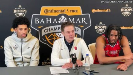 Rick Pitino reacts to St. John’s win in the Bahamas