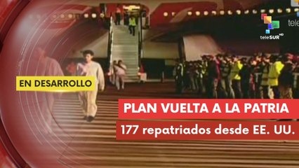 Arriba avión de repatriados venezolanos desde EE. UU.