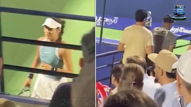 New footage shows moment Emma Raducanu spots ‘fixated’ man in crowd – before ‘spectator escorted out’