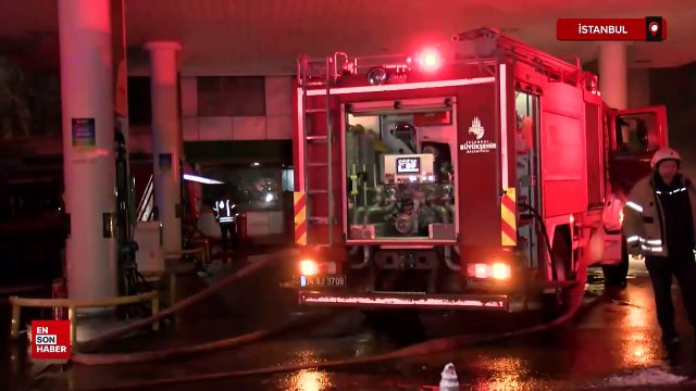 İstanbul'da akaryakıt istasyonunda yangın çıktı