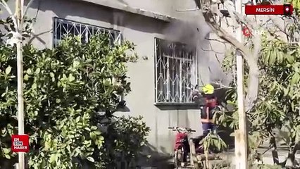 Mersin'de evde çıkan yangın kısa sürede söndürüldü