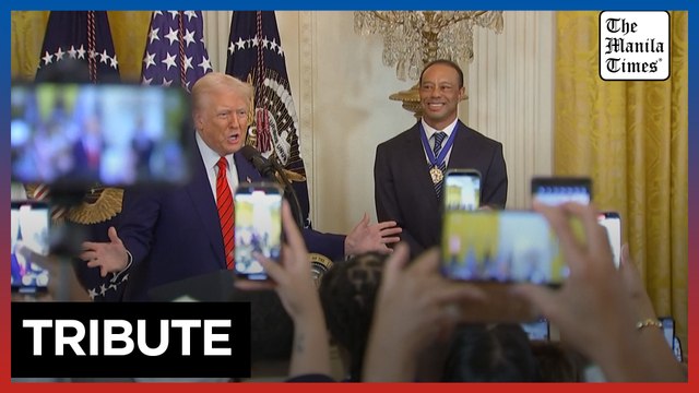 Trump hosts Black History Month event at White House, joined by Tiger Woods