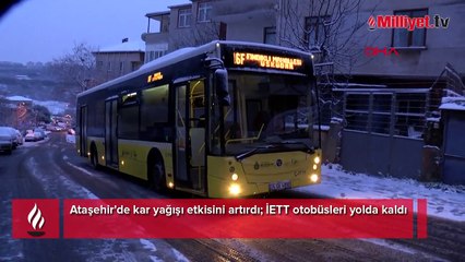 İstanbullular yoğun kara uyandı: İETT otobüsleri yolda kaldı
