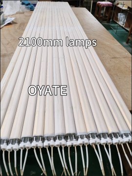 Gold Reflector Medium Wave 415V 4000W 2100mm Quartz Twin Heating Tube Infrared Industrial Heater Infrared Emitter