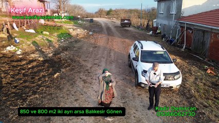 800 ve  850 m2, iki adet, köy kenarı, düz, %40,  2 kat imarlı arsa. 1.400.000