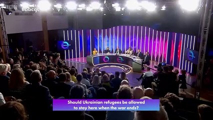 Ukrainian Question Time audience member sobs at family’s separation on front line