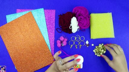 6 KEY RINGS Make at home #Craft #DIY Best out of waste