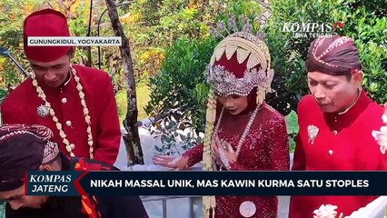 Nikah Massal Unik, Mas Kawin Kurma Satu Stoples