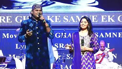 tere ghar ke saamne ek ghar banaunga |  Prasan Rao & Sangeeta Melekar live cover evergreen song