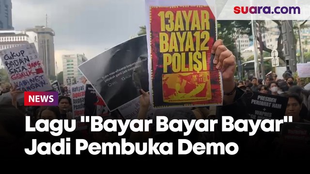 Lagu Bayar Bayar Bayar Menggema, Jadi Pembuka Aksi Demo 'Indonesia Gelap' di Patung Kuda