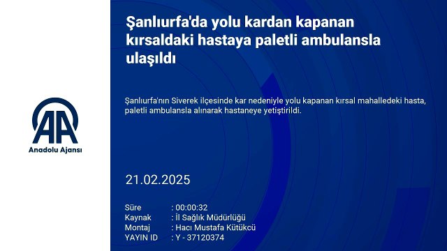 Hastaya paletli ambulansla ulaştılar