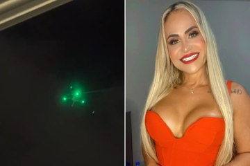Drone films naked beauty influencer