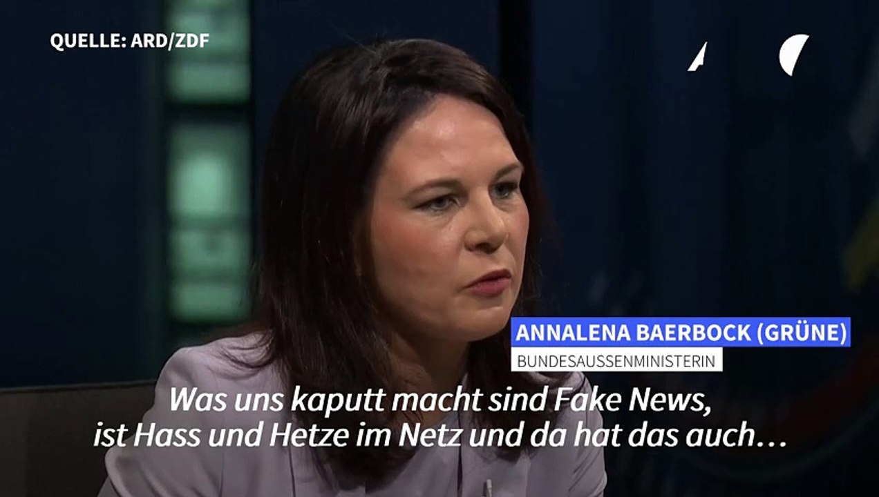 Baerbock: Hass und Hetze im Netz machen uns kaputt