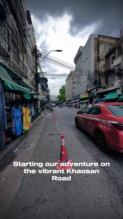 "Vibes of Khaosan Road! 🎉✨ Street food, neon lights, and endless energy—Bangkok's iconic backpacker hub never sleeps.