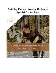 Birthday Planner_ Making Birthdays Special For All Ages