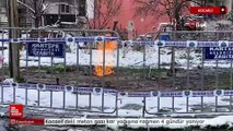 Kocaeli'deki metan gazı kar yağışına rağmen 4 gündür yanıyor