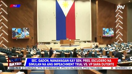 Sec. Gadon, nanawagan kay SP Escudero na simulan na ang impeachment trial vs. VP Duterte