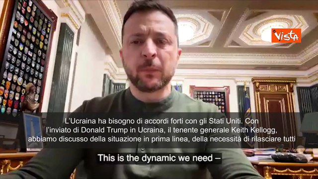 Zelensky: Servono accordi forti con gli Stati Uniti