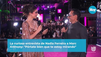 La curiosa entrevista de Nadia Ferreira a Marc Anthony Pórtate bien que te estoy mirando