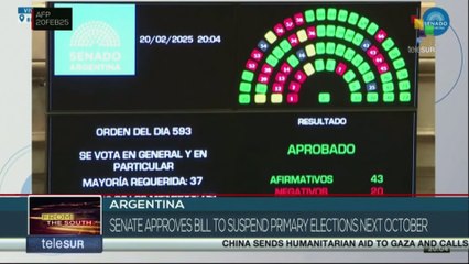 Argentina's Senate approves suspension of PASO elections in 2025