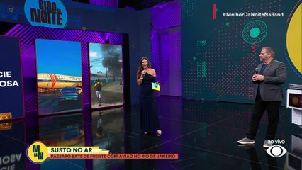 Susto no ar: Pássaro bate de frente com avião no Rio de Janeiro | Melhor da Noite