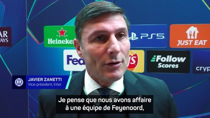 Inter - Zanetti se méfie de Feyenoord