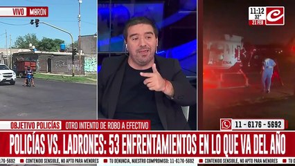 Objetivo policías balearon a un efectivo apra robarle en Morón