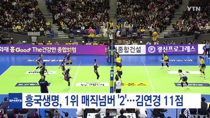 흥국생명, 1위 매직넘버 '2'...'은퇴 투어' 김연경 11점 / YTN