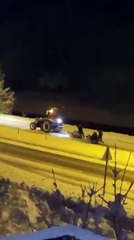 Vatandaşların kar eğlencesi