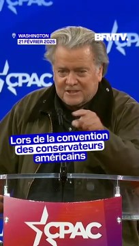 Steve Bannon, ancien conseiller de Donald Trump fait un salut nazi de la convention des conservateurs américains