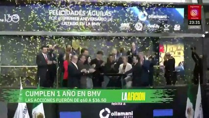 Club América celebra un año en la Bolsa Mexicana de Valores