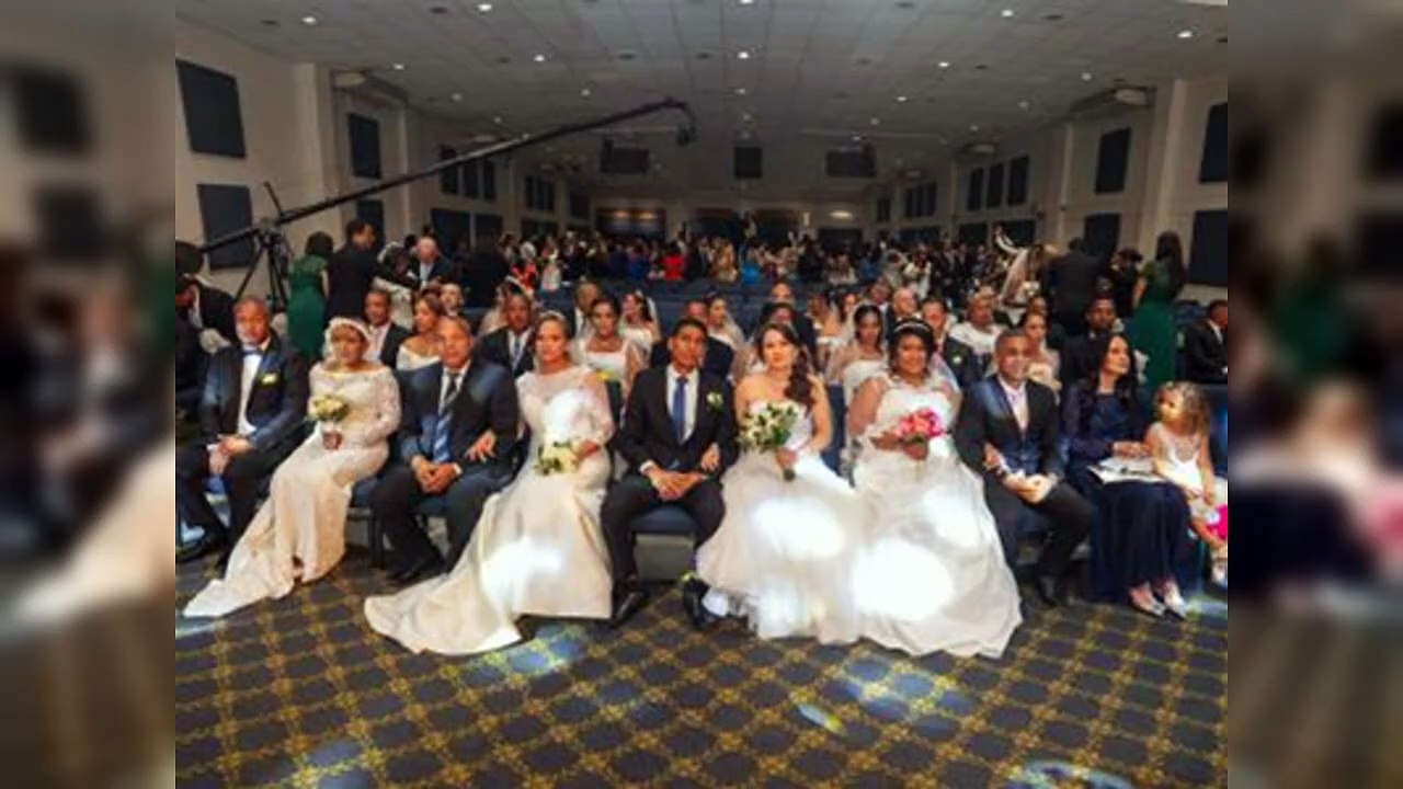 Matrimonio por la igleasia: 88 parejas se casan en la boda colectiva