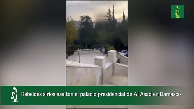 Rebeldes sirios asaltan el palacio presidencial de Al Asad en Damasco