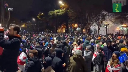 Sexta jornada de protestas georgianas contra la congelación de negociaciones con la UE