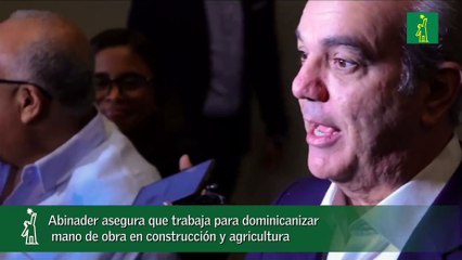 Abinader asegura que trabaja para dominicanizar mano de obra en construcción y agricultura_1