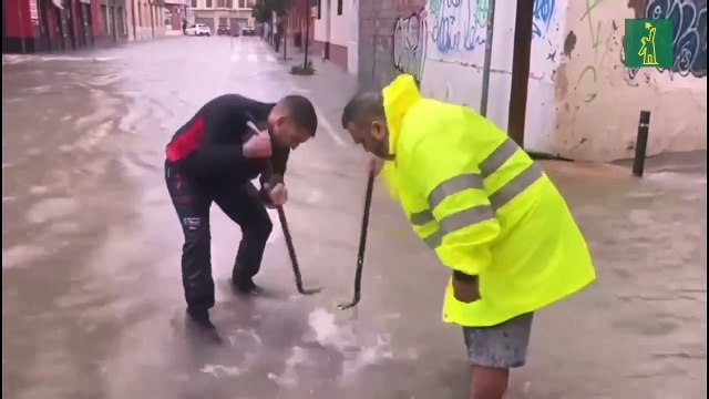 La dana en España deja calles y viviendas inundadas en Málaga
